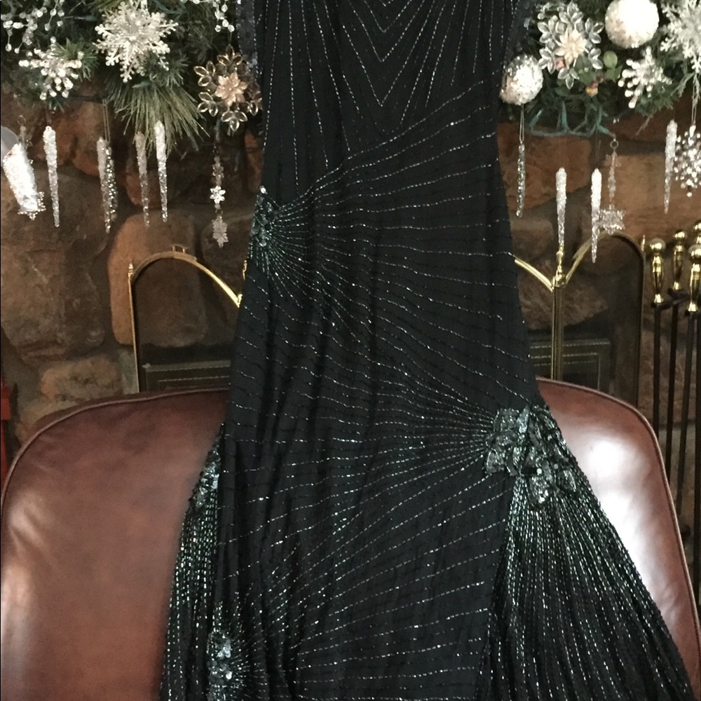 Vintage Stunning Beaded Tea Length Gown - Picture 3 of 8